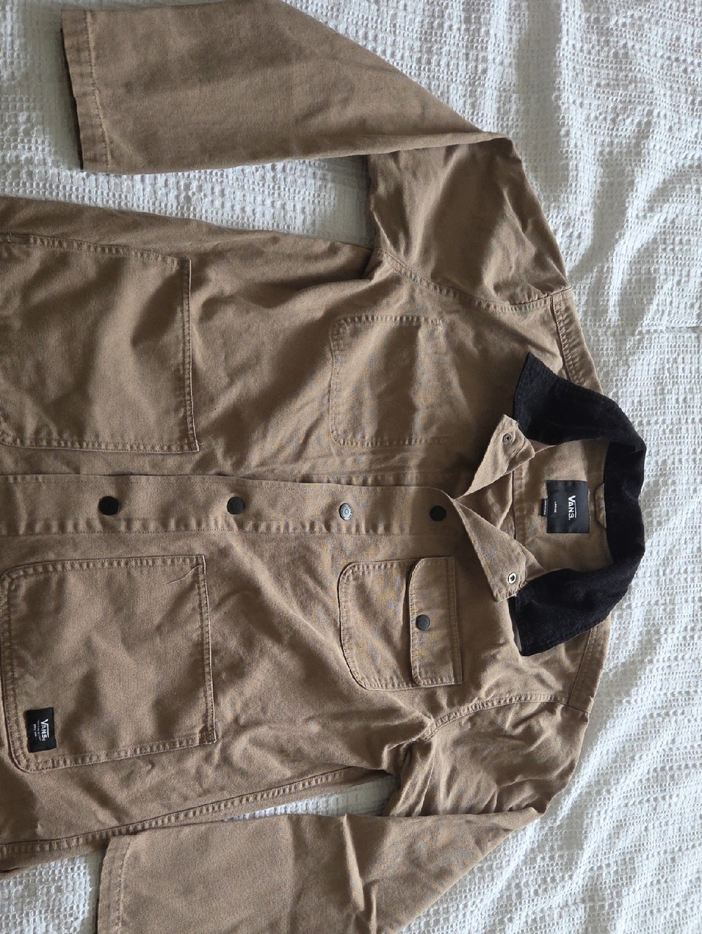 Vans Tan Canvas Jacket with Black Corduroy Collar